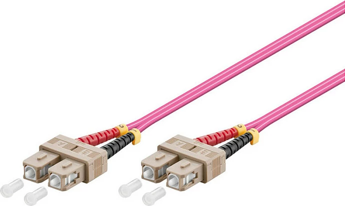 Kabëll fibër optike GoodConnections Alcasa SC/SC, OM4, 0.5 m, LSZH, vjollcë