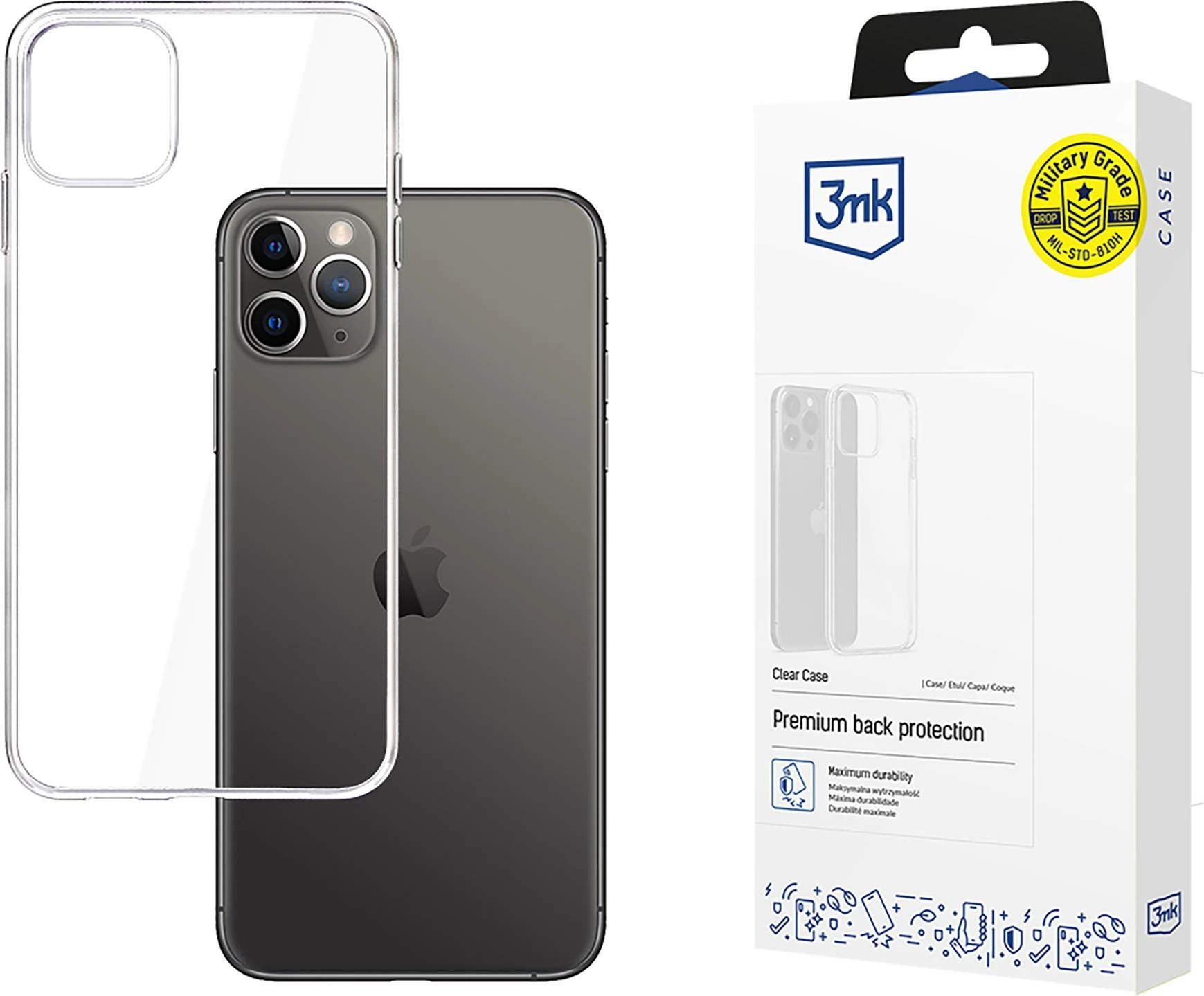 Mbështjellës 3mk Clear Case për iPhone 11 Pro Max, transparent