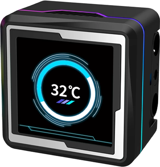 Ftohës liquid për CPU Raidmax LM240 ARGB w/ Animation Display - E zezë