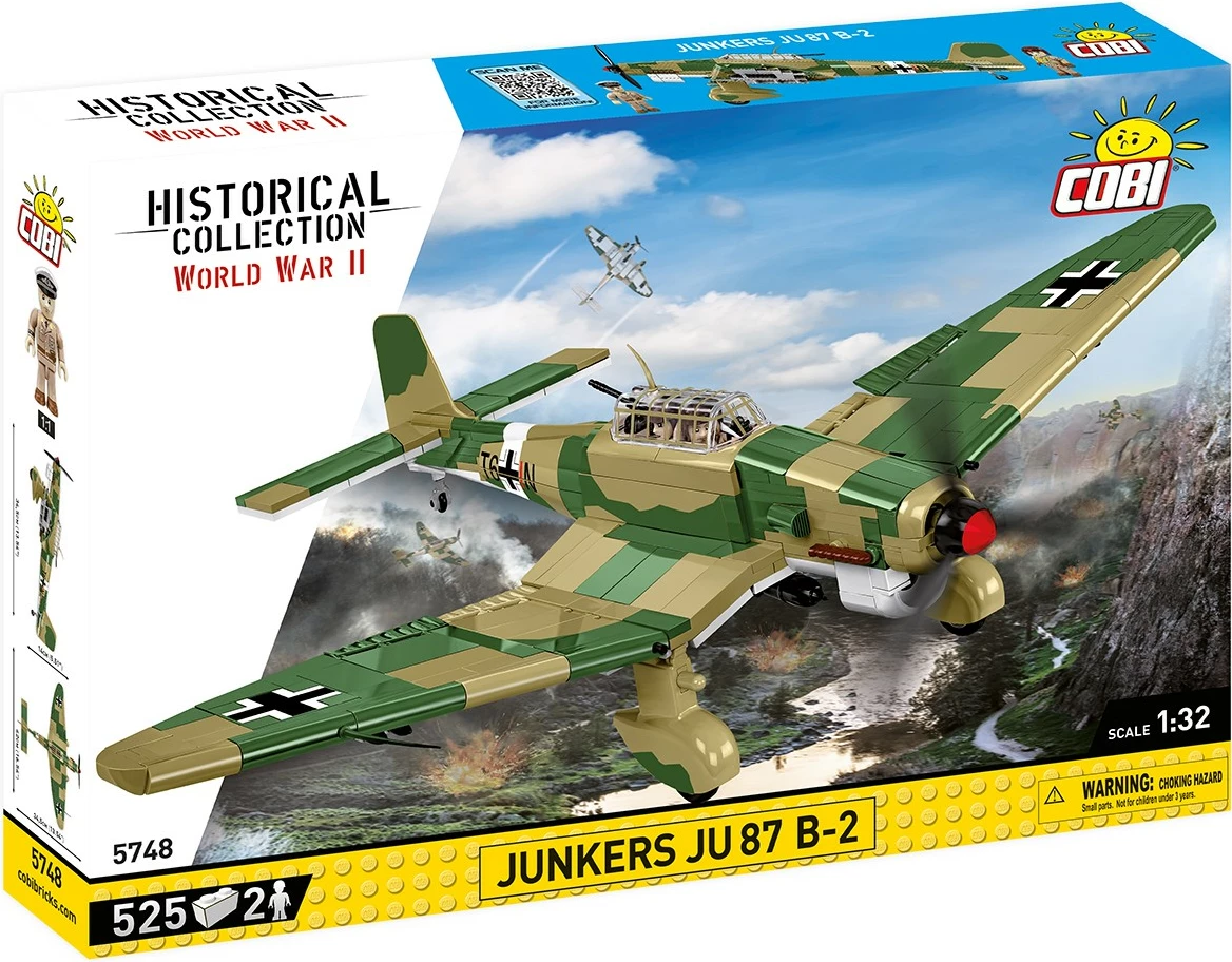 Set blloqesh Cobi Klocki Junkers Ju 87 B-2, 525 pjesë, Kamuflazh tropikal