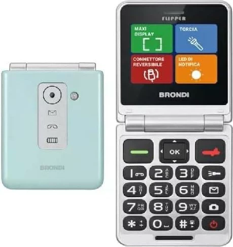 Celular Brondi Flipper Green Water Metal