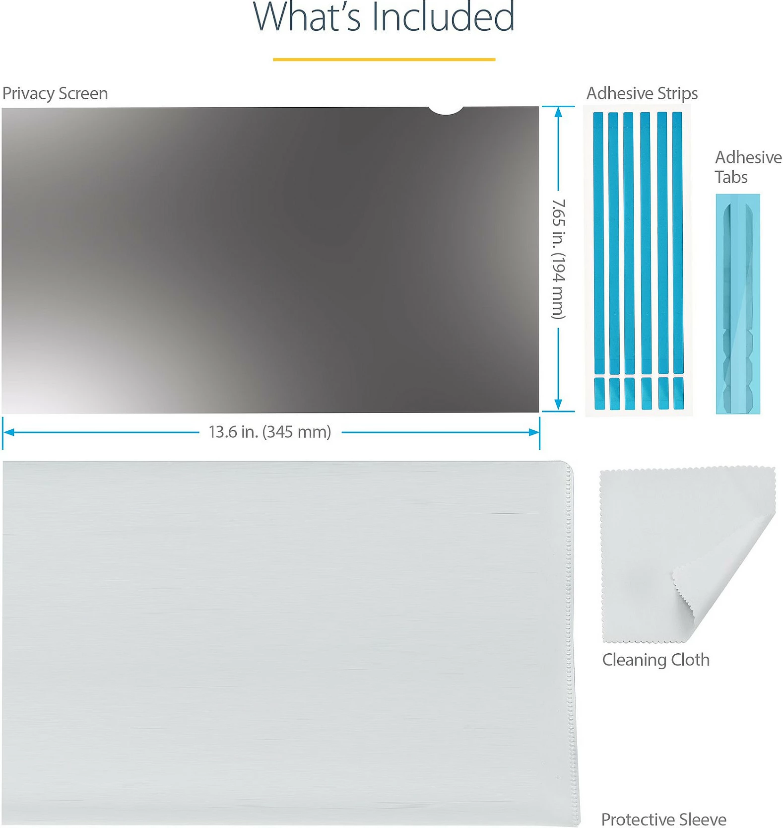 Filtër privatësie për laptop StarTech 15.6" 16:9, anti-shkëlqim, reduktim drite blu 51%, i kthyeshëm matt/gloss, i zi