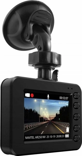 Kamerë regjistruese për veturë Navitel AR250 NV Full HD 1080p, Night Vision, ekran 2\", kënd 140°, e zezë, set me mbajtëse dhe karikues veture