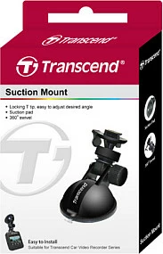 Mbajtëse me vakum Transcend për DrivePro 200, 360° rrotulluese, e zezë