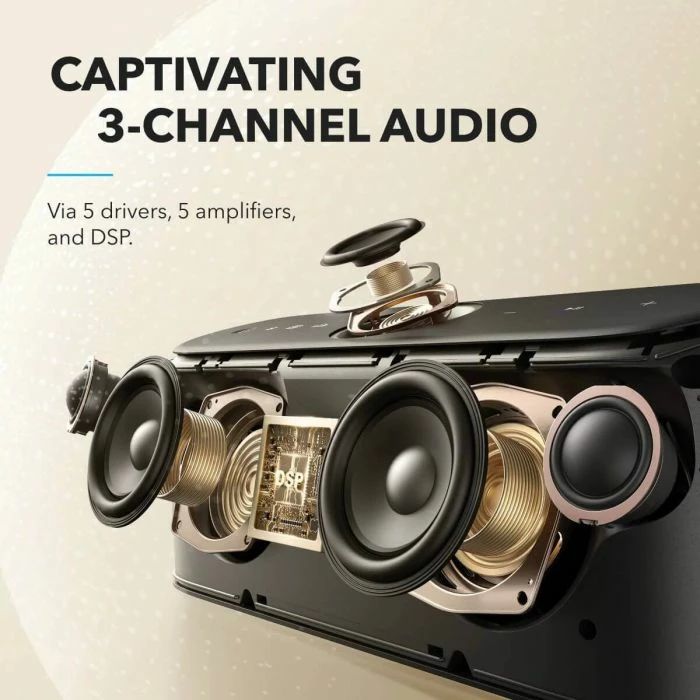 Altoparlant Bluetooth portativ Anker Soundcore Motion X600 50 W IPX7 12 orë LDAC, blu