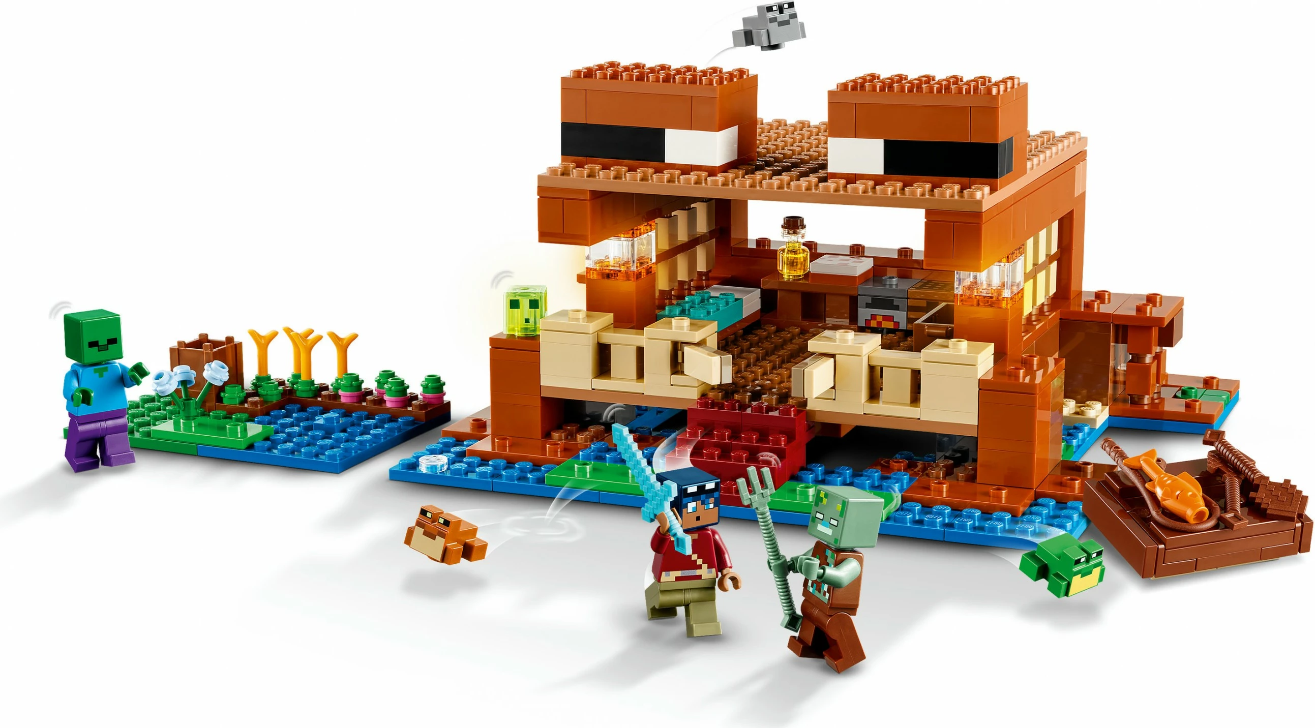 Set ndërtimi LEGO Minecraft 21256 The Frog House, 400 pjesë, shumëngjyrëshe