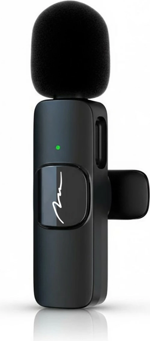 Set mikrofon lavalier pa tel, Media-Tech Micro-Mic Duo MT416, 2 mikrofona me reduktim zhurme, marrës USB‑C/Lightning, deri 35 m, anthracite