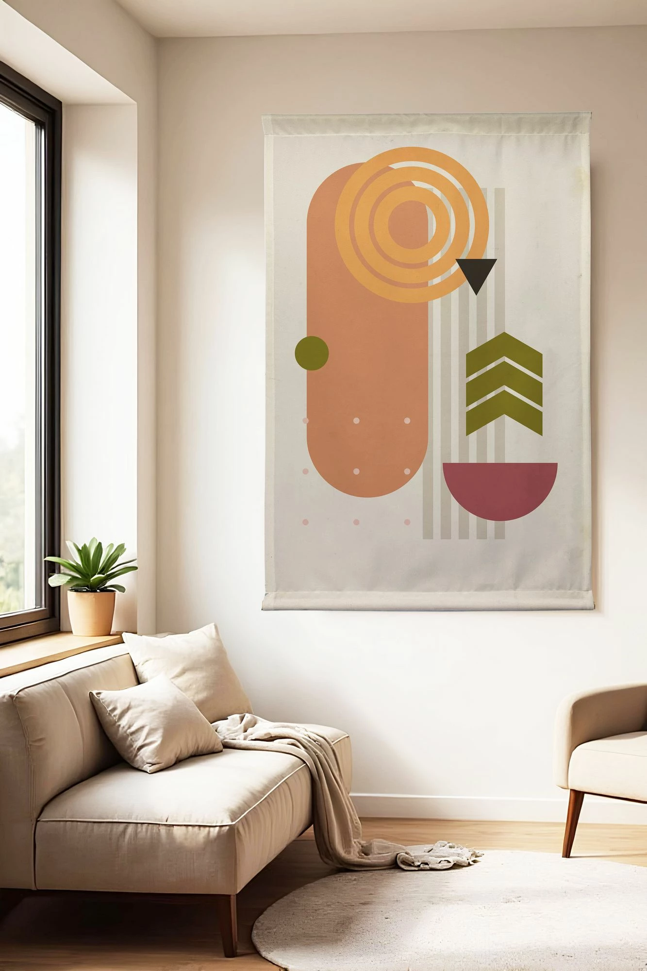 Pikturë dekorative poliestër, Wallity Polybaby 1, shumëngjyrëshe, 145x200cm