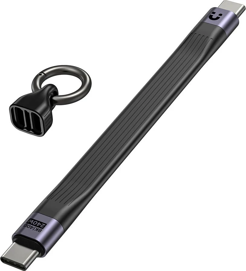 Kabëll USB-C Unitek USB4/Thunderbolt 4, 40Gb/s, PD 240W, 13 cm, i zi