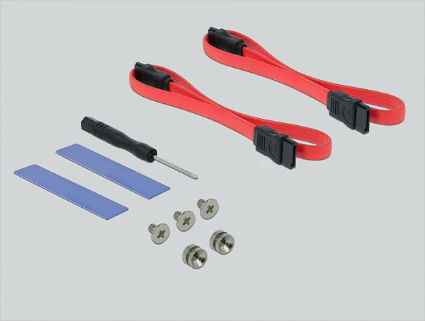 Kartelë zgjerimi DeLOCK PCIe x16 në M.2 B + M.2 NVMe M + mSATA, low-profile