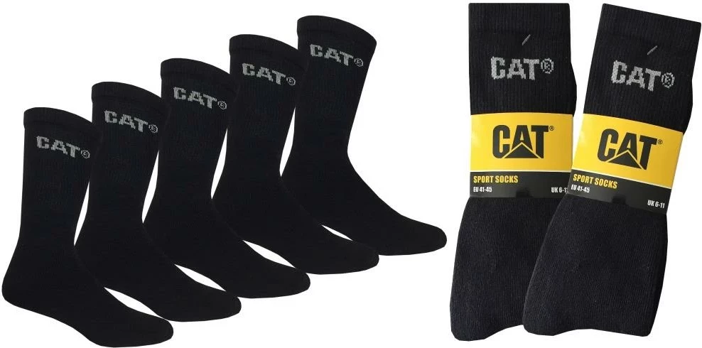 Çorape sportive CAT DYP12, madhësi 41-45, të zeza, set 5 palë