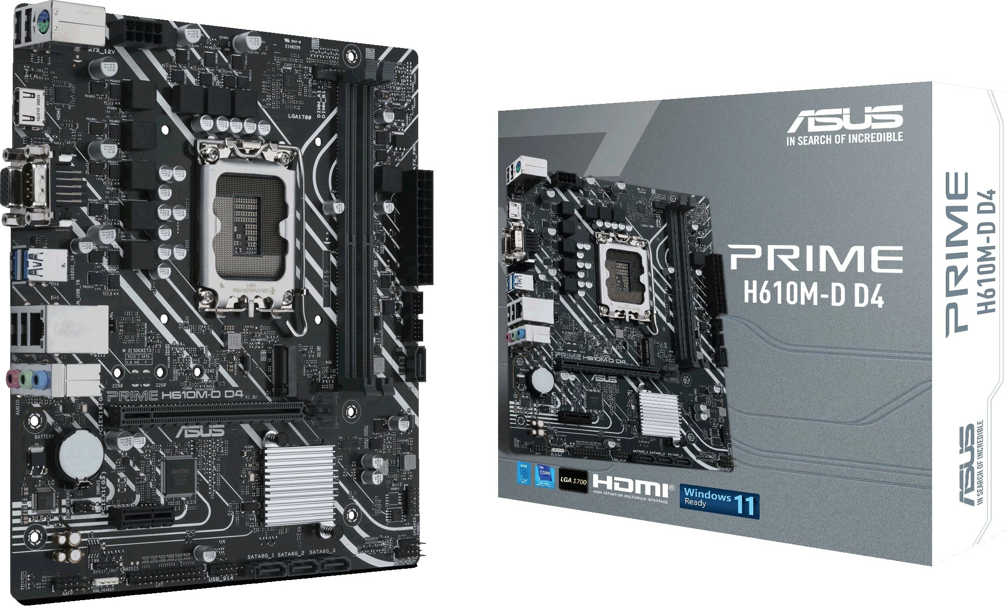 Pllakë amë ASUS PRIME H610M-D D4, LGA 1700, DDR4, micro ATX, e zezë