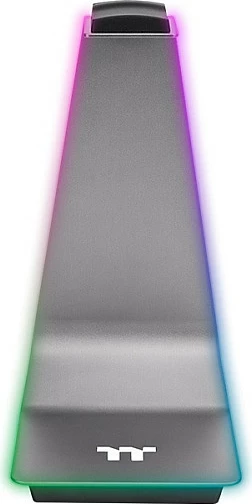 Mbajtëse kufjesh Thermaltake ARGENT HS1 RGB, alumini, 2x USB, ndriçim shumëngjyrësh, e zezë/gri