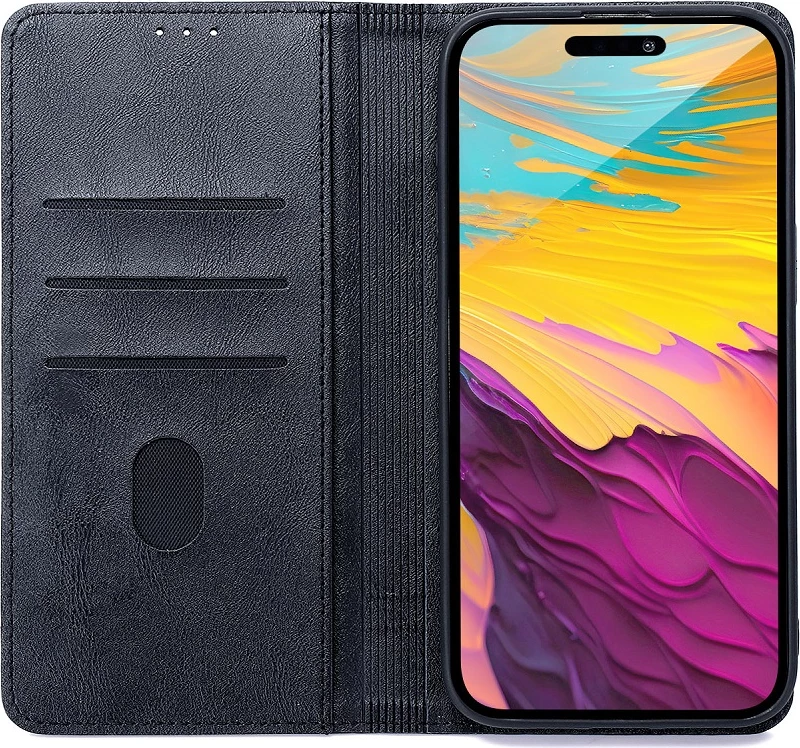 Mbështjellës flip HAVANA Sleek MPN 23973 për iPhone 17, me magnet, funksion portofol, i zi