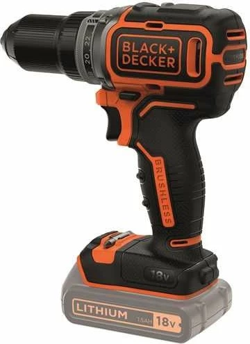 Shpuese/vidhosëse pa kabllo Black&Decker BL186N 18 V, brushless, 52 Nm, mandrinë 13 mm, portokalli/zi, pa bateri, pa karikues