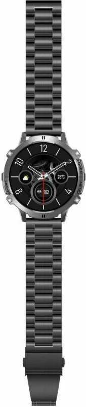 Smartwatch Gravity GT42-1, i zi, set me rrip silikoni dhe byzylyk