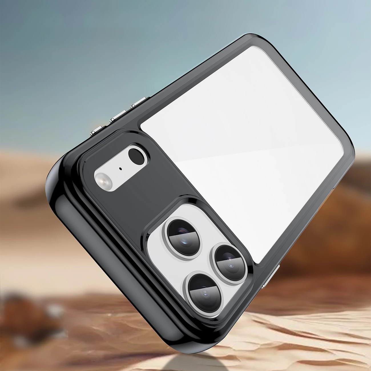 Mbështjellës Hurtel Outer Space për iPhone 17 Pro Max, MagSafe, i zi transparent