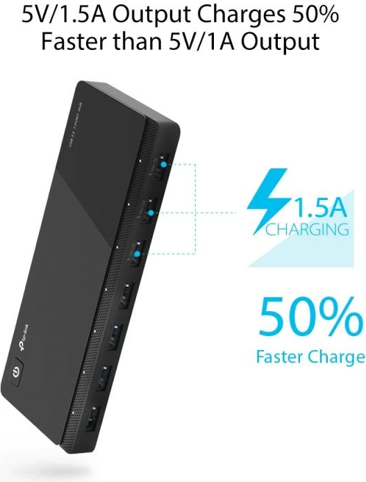 USB hub, TP-Link UH700, 7 porta USB 3.0, e zezë