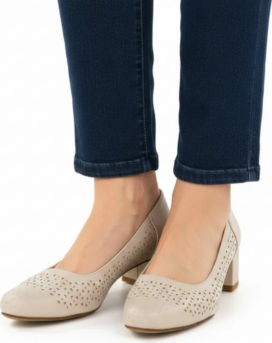 Këpucë elegante femra LEONE Sergio Leone PB293, bezhë