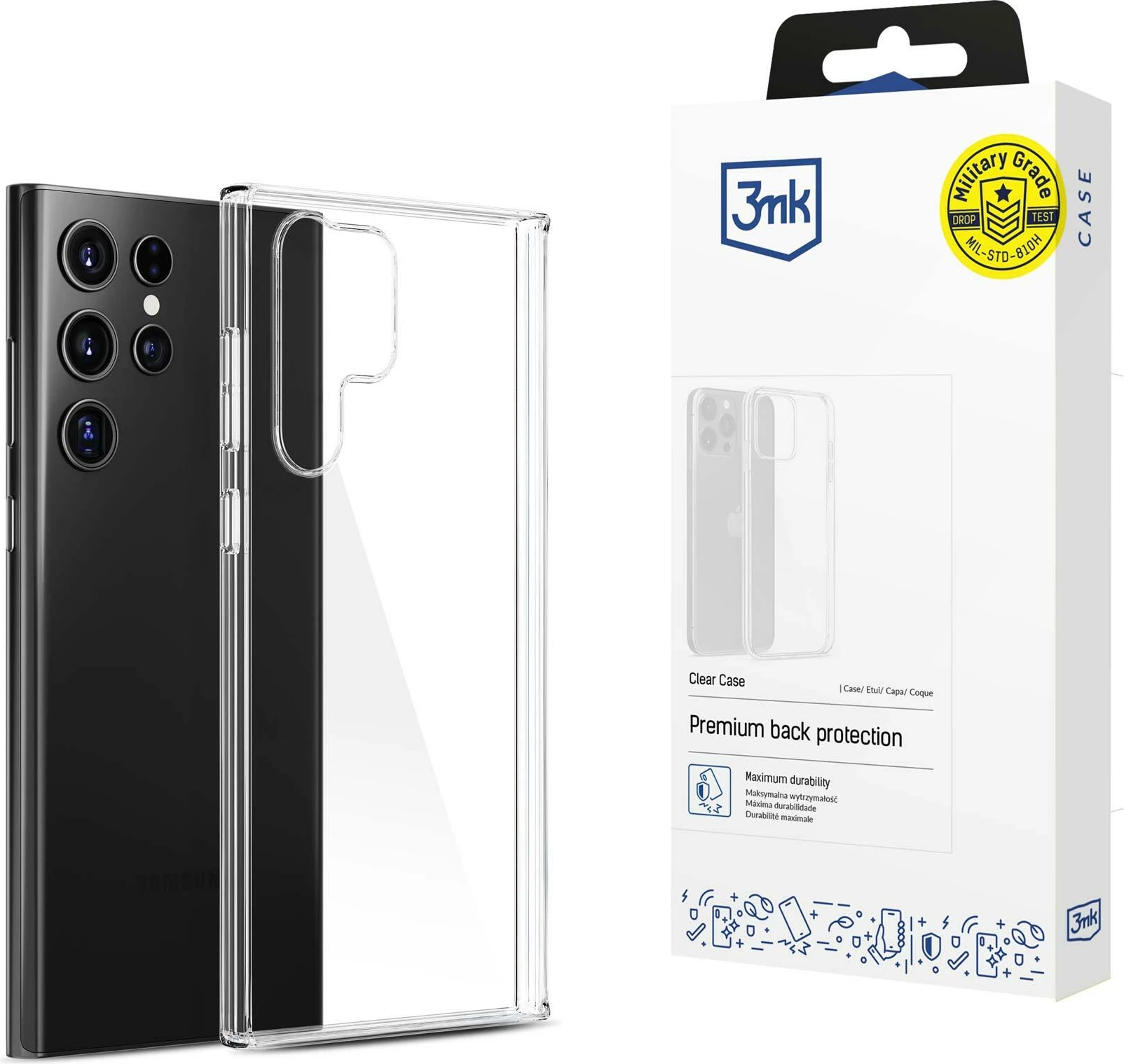 Mbështjellës 3mk Clear Case për Samsung Galaxy S24 Ultra, Transparent