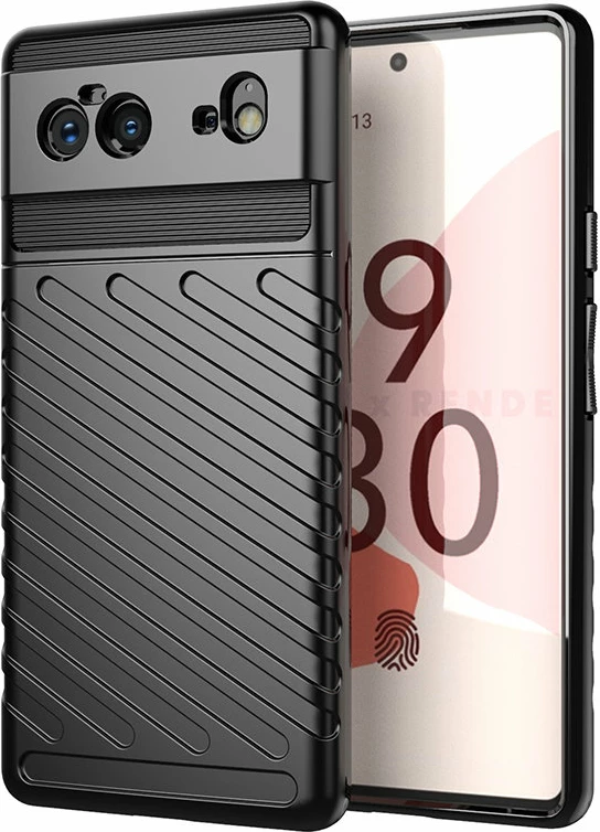 Mbështjellës Hurtel Thunder Case për Google Pixel 6, TPU, i zi