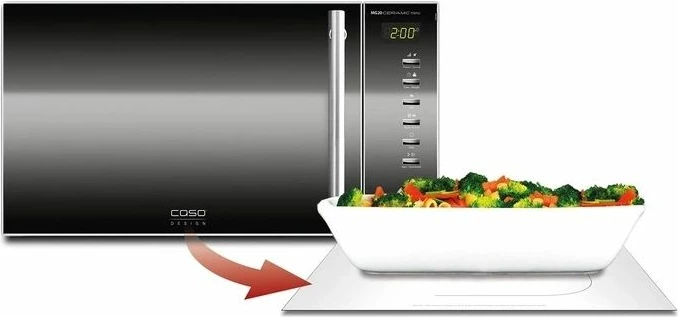 Mikrovalë me grill CASO MG 20 Ceramic Menu (MPN 3323), 20L, 800W + 1000W, inox/zi