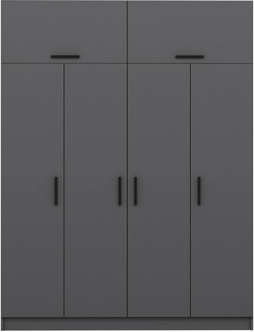 Dollap Hanah Home, Kale - 5264, ngjyrë antracit, 180x255x52cm