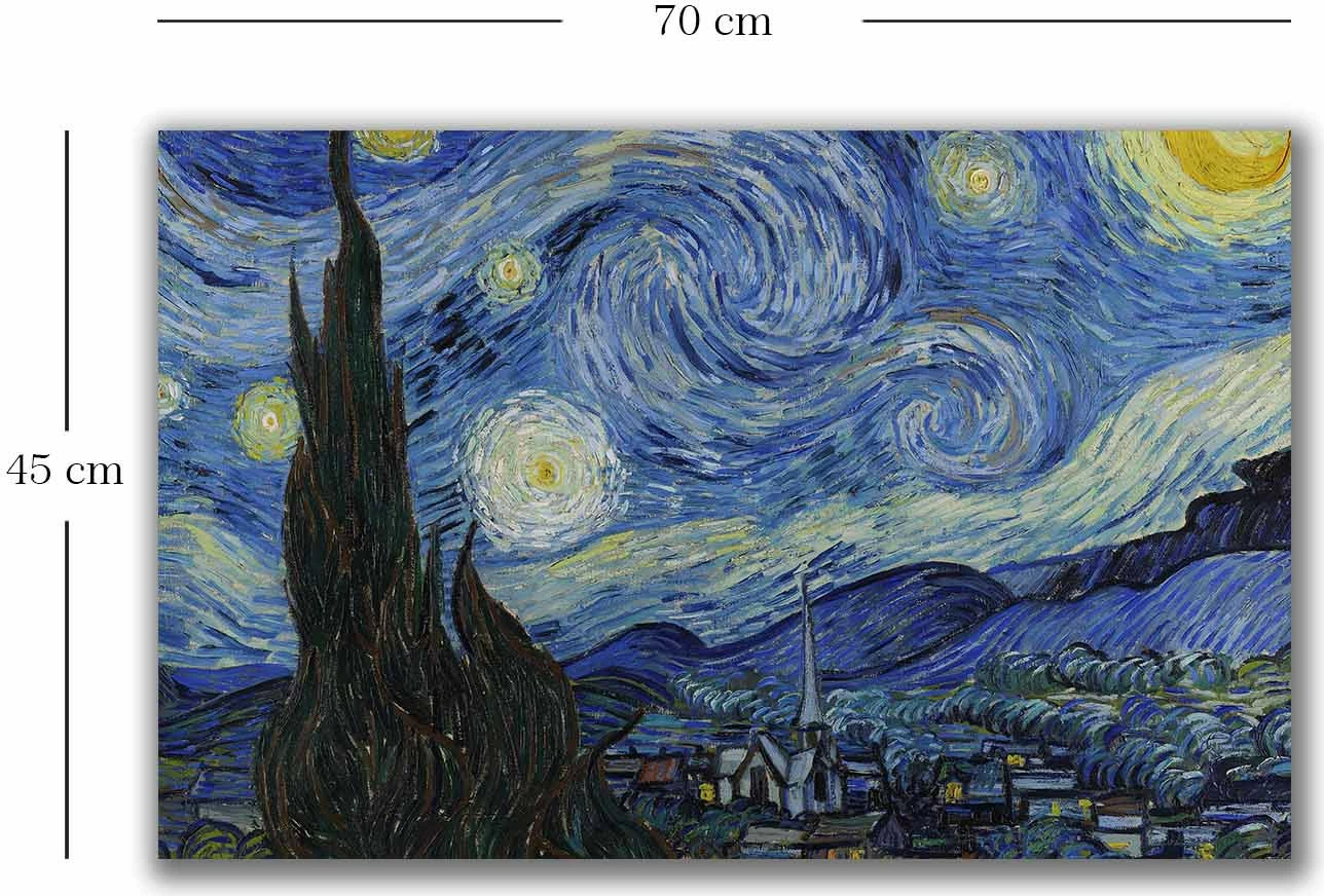 Pikturë dekorative në kanavacë, Van Gogh, shumëngjyrëshe, 45x70cm