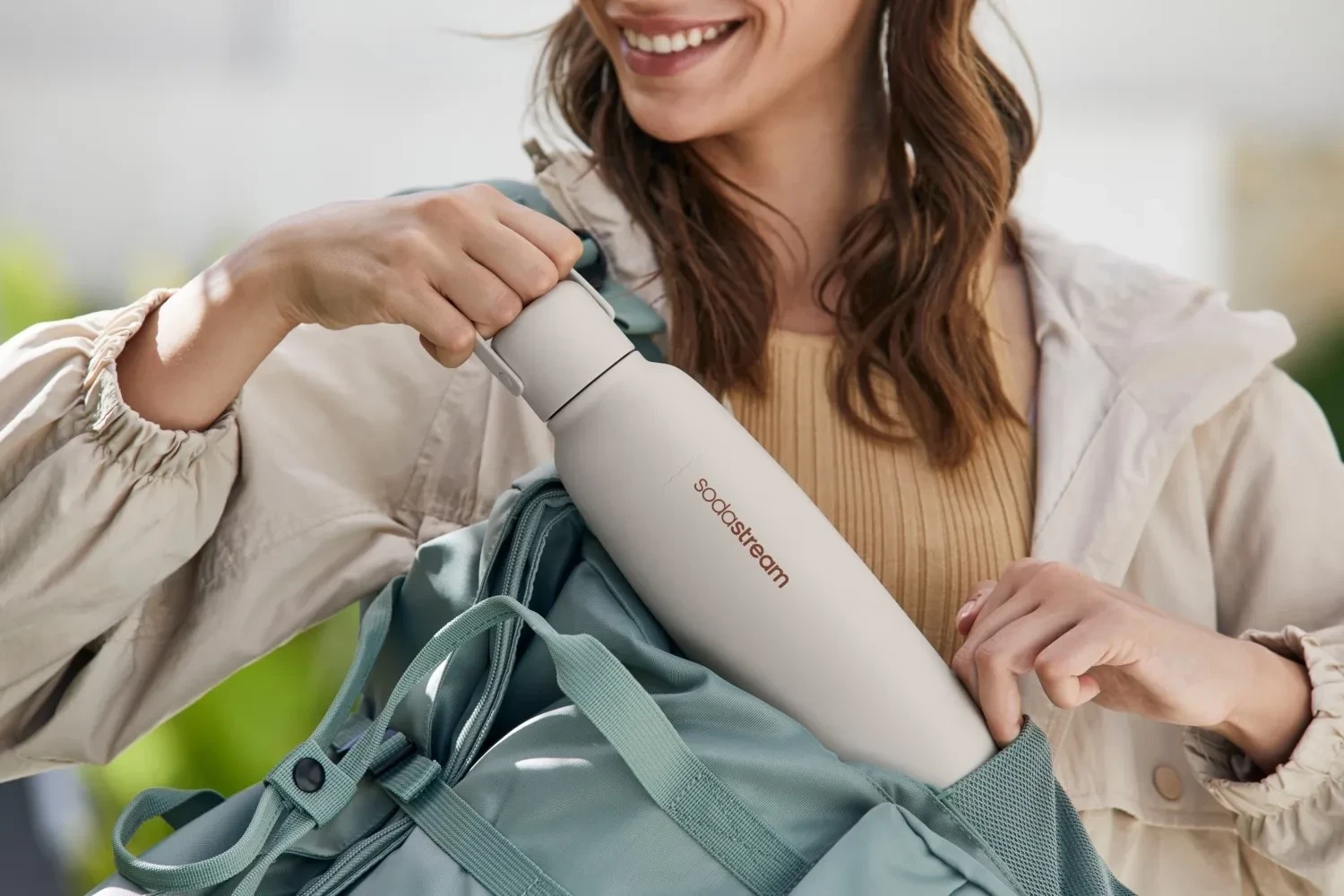 Shishe Sodastream Fizz&Go 900ml, bezhë