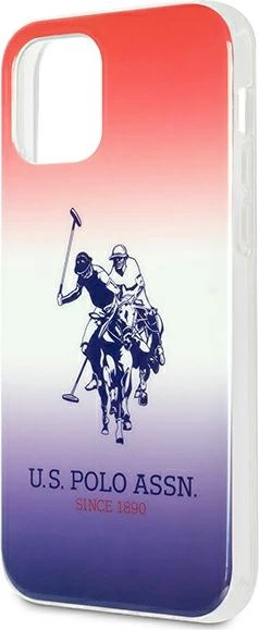 Mbështjellës U.S. Polo Assn. USHCP12SPCDGBR për iPhone 12 mini, Gradient, Kuq/Blu
