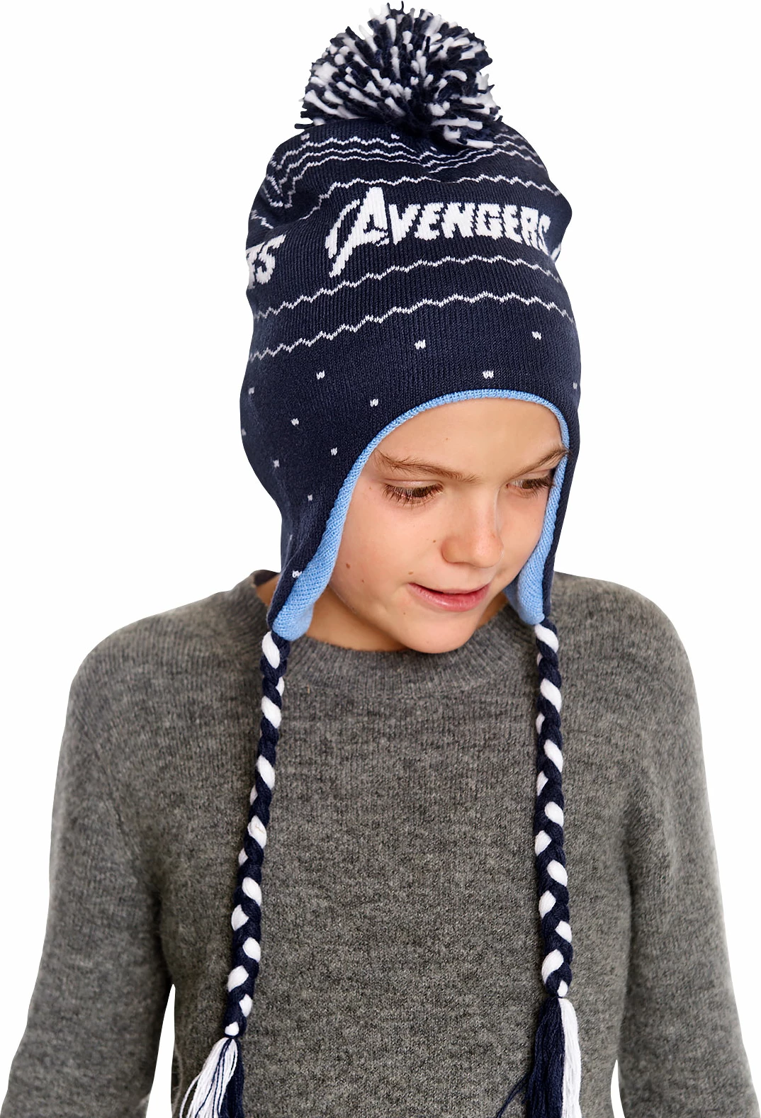 Kapë dimërore Difuzed Avengers Xmas Sherpa One size, blu e errët