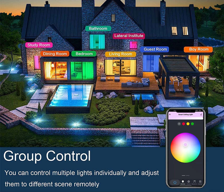 Llambë Tech Time WIFI Ceiling Smart LED Bulb- Smart Tuya APP