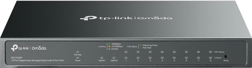 Switch TP-Link Omada ES210GMP, Gigabit Ethernet, PoE, i montueshëm në mur