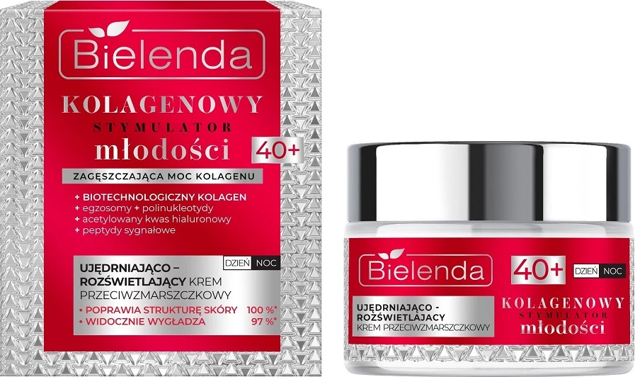 Krem kundër rrudhave për femra Bielenda Collagen Youth Stimulator Firming and Brightening 40+, 50ml