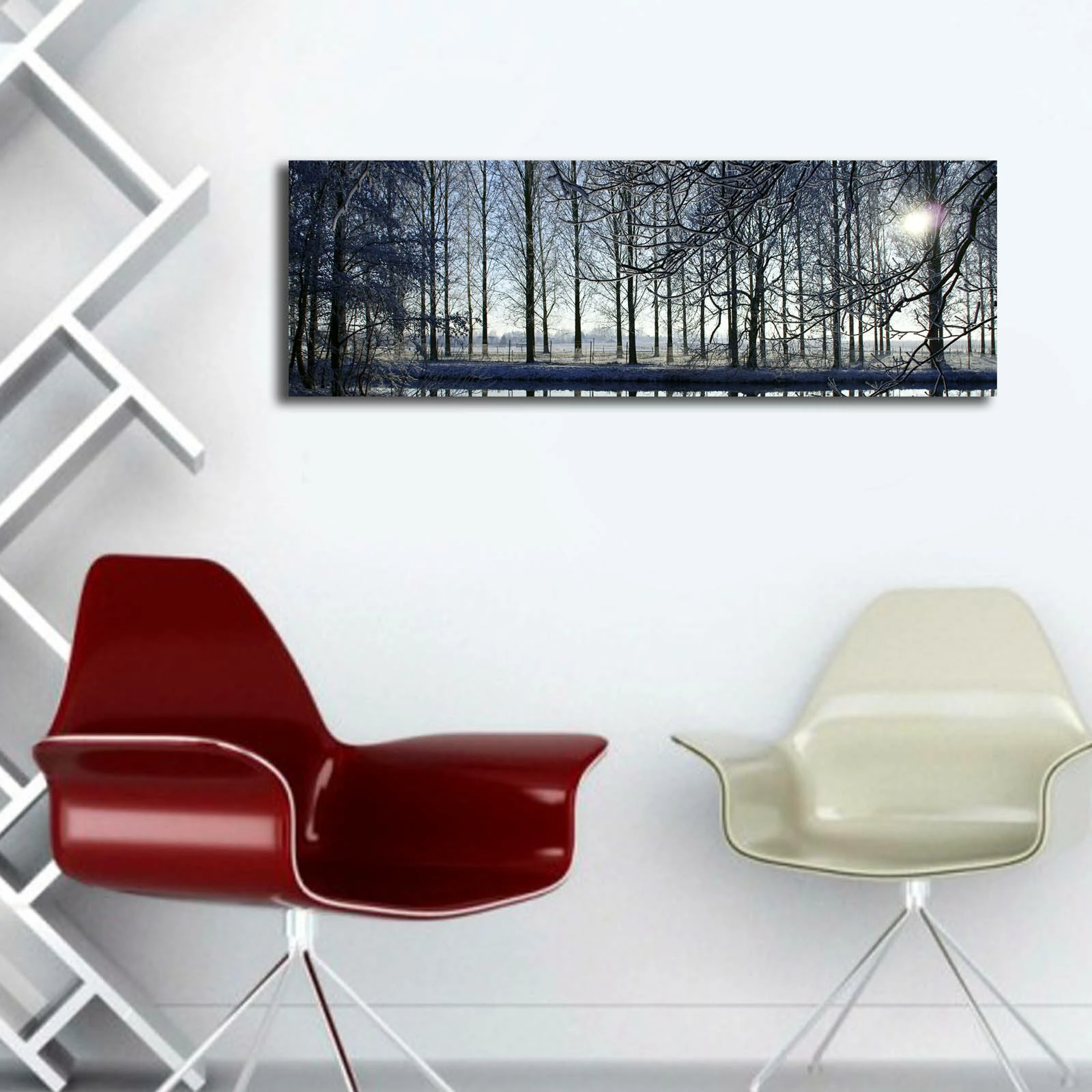Pikturë dekorative me drita LED, Wallity, 3090DACT-37, shumëngjyrëshe, 30x90cm