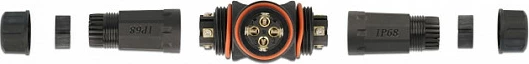 Konektor kabllo DeLOCK T-shape 4-pin, IP68, i vidhosshëm, 4.5-7.5 mm, i zi