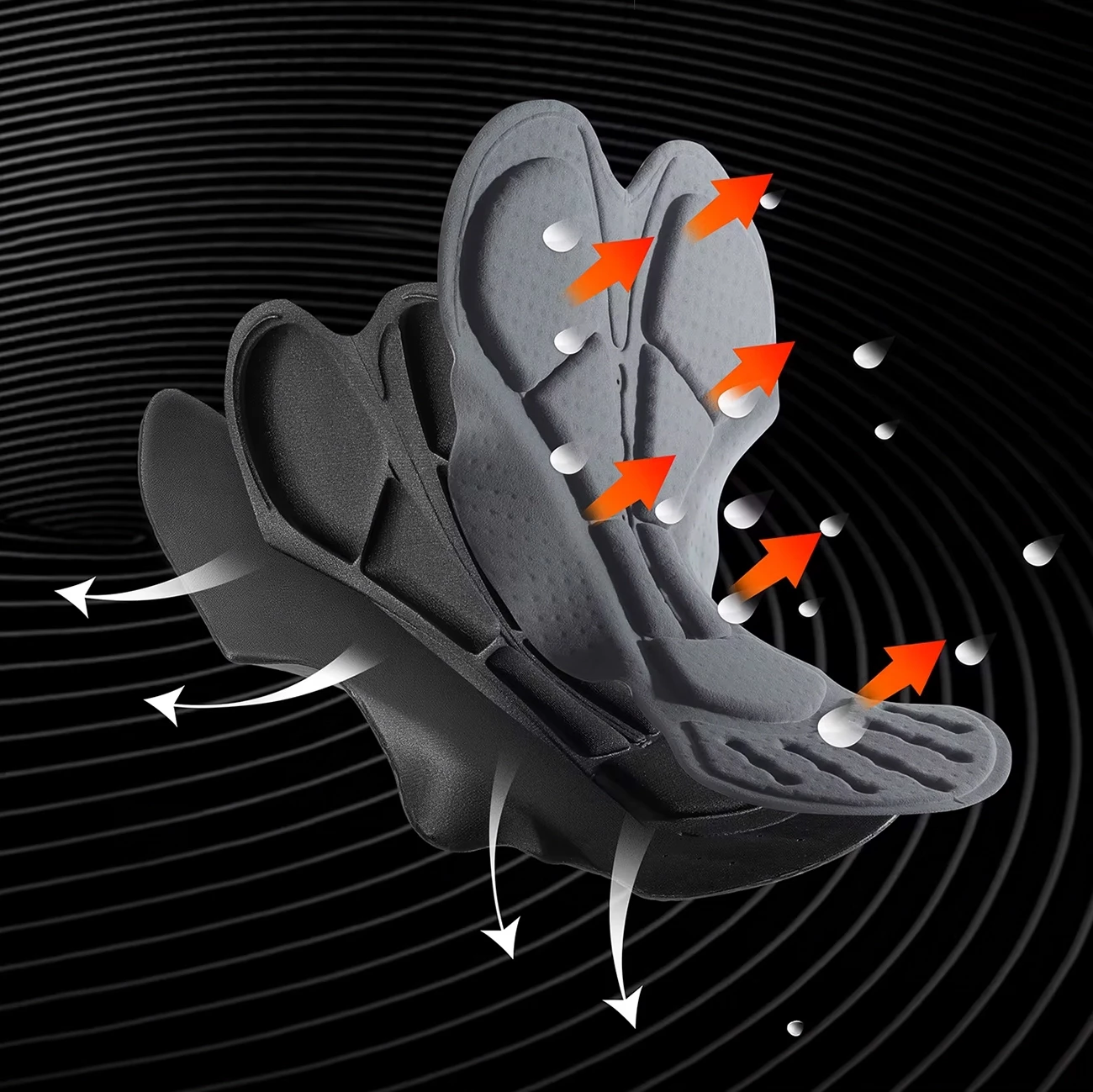 Brekë çiklizmi me bretela Rockbros YDDK009, me jastëk, madhësi L, set 1 copë, e zezë