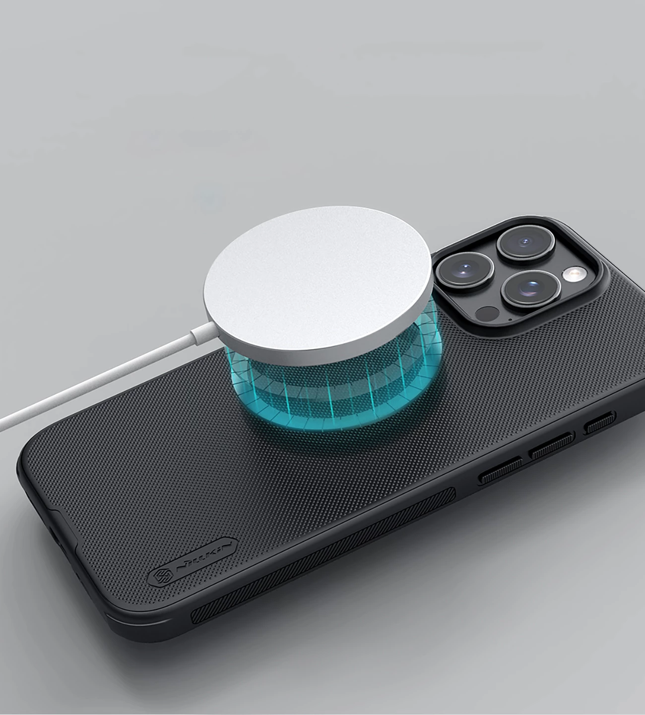 Mbështjellës Nillkin Super Frosted Shield Pro Magnetic Case për iPhone 16 Pro Max, i zi