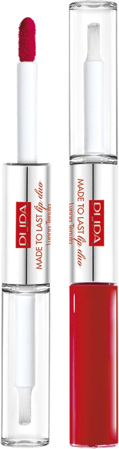 Buzëkuq i lëngshëm dhe gloss Pupa Milano Made To Last Lip Duo 006, 2x4ml