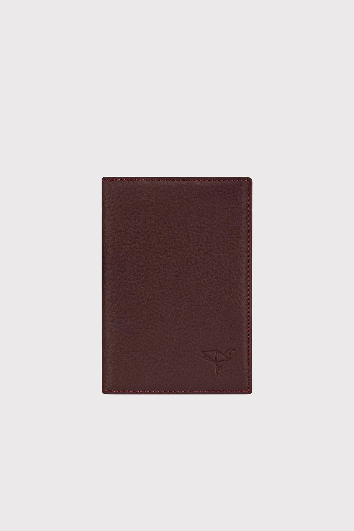 Portofol unisex, lëkurë natyrale, ngjyrë burgundy, Zoozie Bags