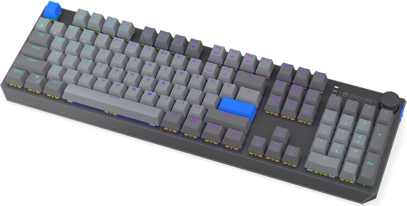 Tastierë mekanike wireless Endorfy Thock V2, RGB, full-size, hot-swap, gri