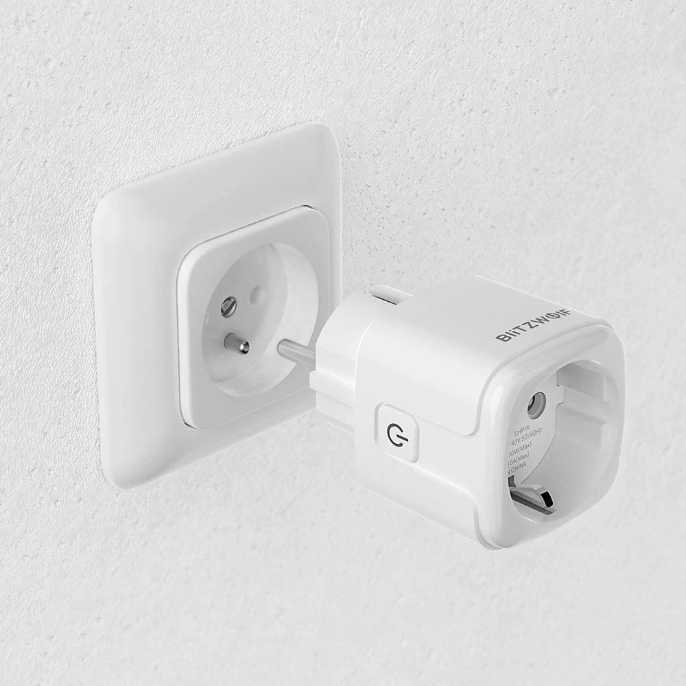 Prizë inteligjente BlitzWolf BW-SHP15, ZigBee 3.0, 3680W, EU, e bardhë