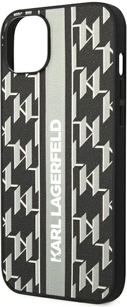 Mbështjellës Karl Lagerfeld KLHCP14MPGKLSKG për iPhone 14 Plus 6.7", Monogram Stripe, Gri