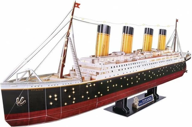 Puzzle 3D Cubic Fun Titanic LED, 246 pjesë