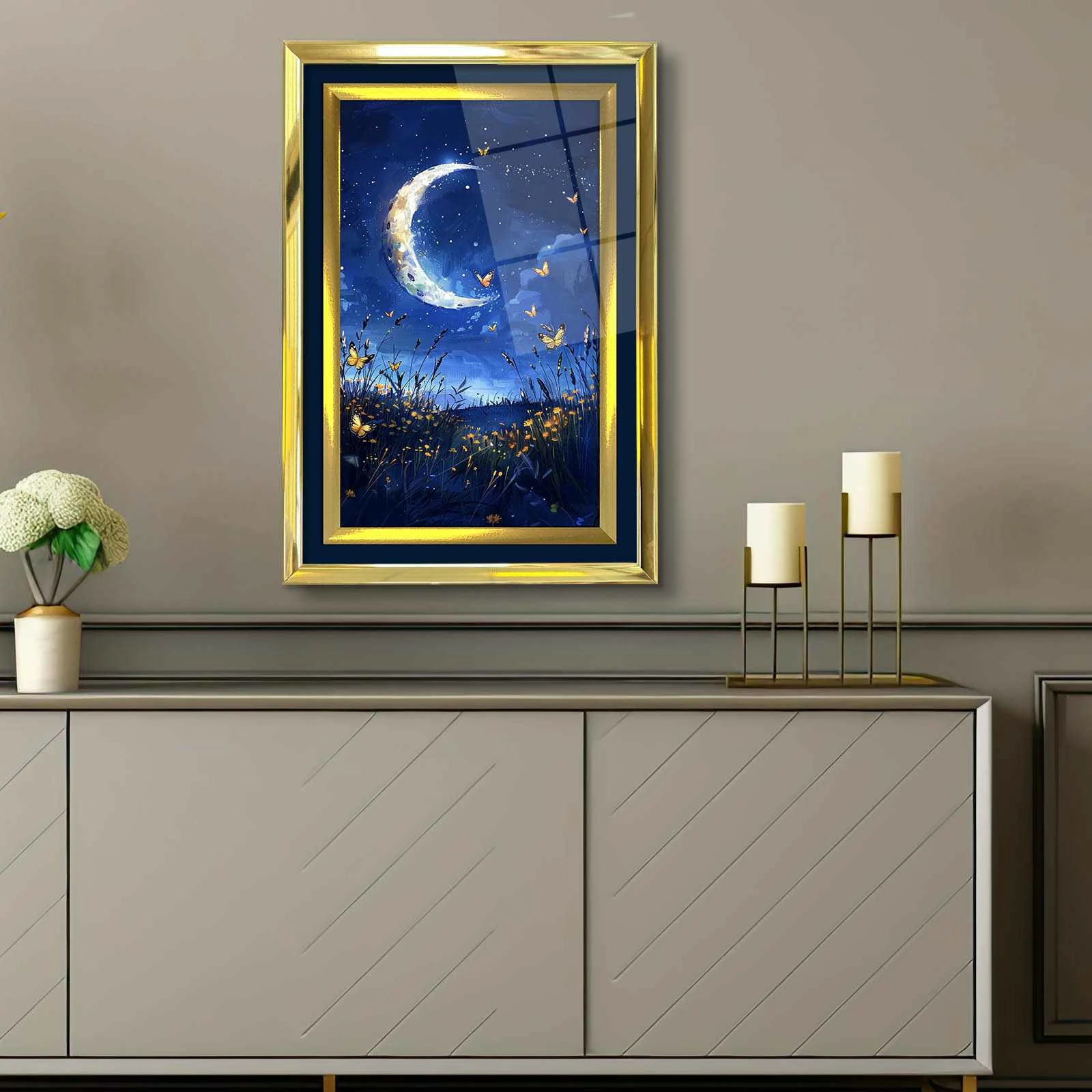 Pikturë dekorative me kornizë, shumëngjyrëshe, Wallity, 4363Kromaltınct - 042, 43x65cm