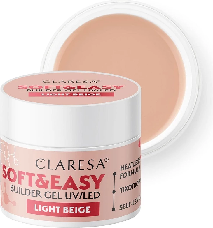Xhel ndërtues për femra Claresa Soft&Easy Light Beige, 90g
