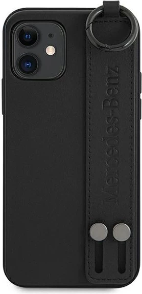 Mbështjellës Mercedes MEHCP12SLSSBK për iPhone 12 mini 5.4", hardcase, lëkurë, i zi