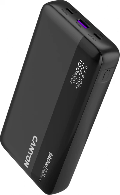 Power bank CANYON PB-240 25000mAh PD 140W me display, Dark Grey