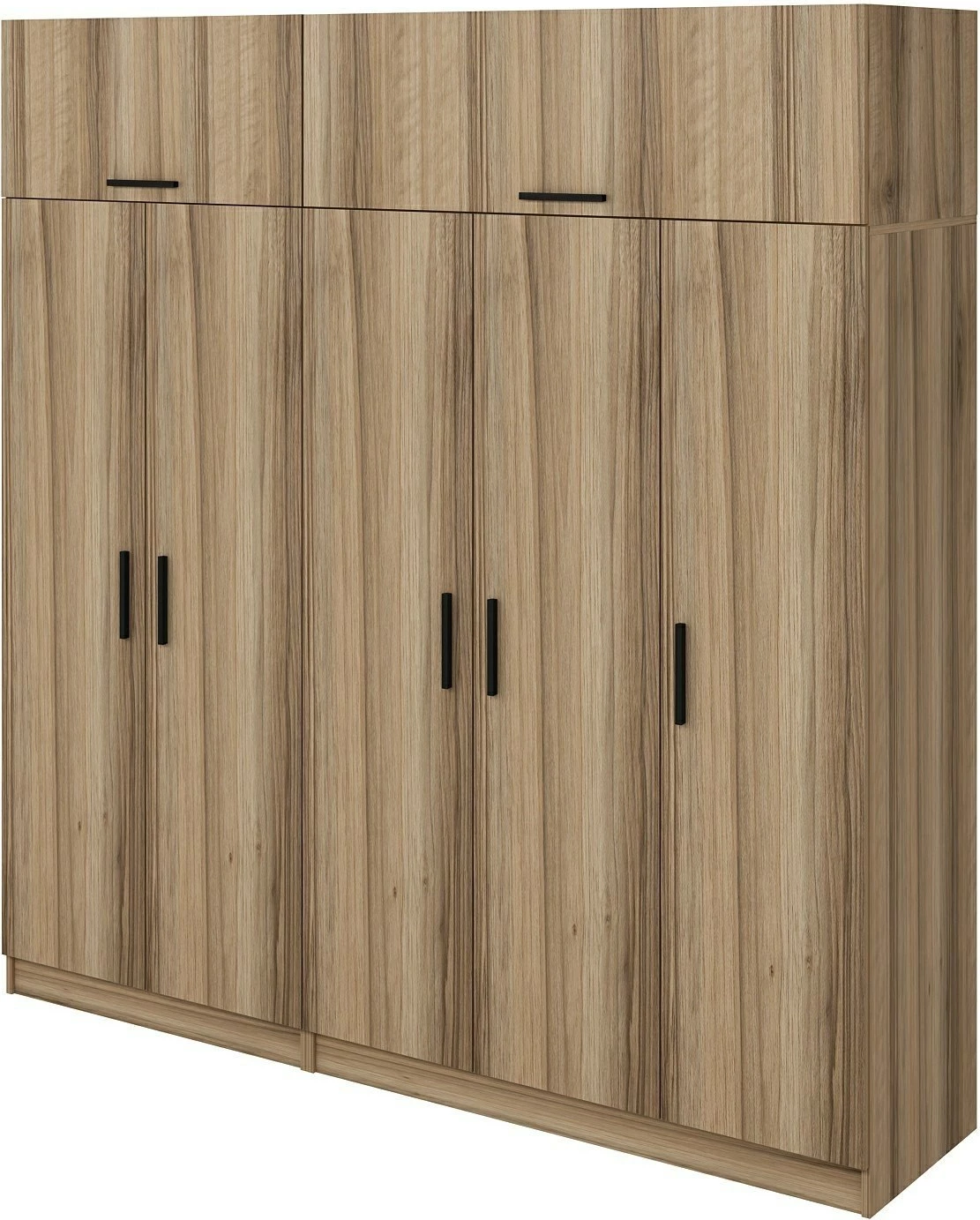 Dollap garderobe Skye Decor, ngjyrë dore, 225x235x52cm, 9 pjesë