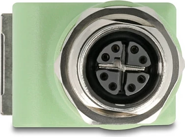 Adapter industrial Ethernet DeLOCK 60681, M12 në RJ45, Cat5e, i gjelbër